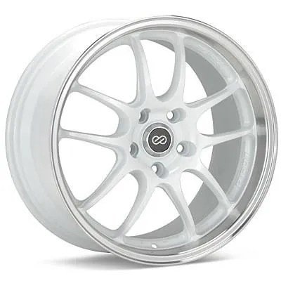 Enkei PF01SS White With Machined Lip