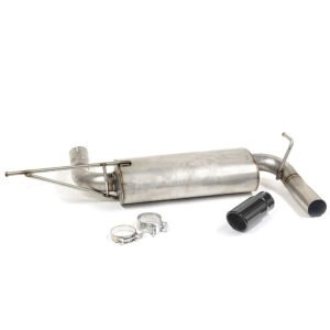 BFC Axleback Exhaust System w/ 3″ OD Gloss Black Diagonal Rolled Muffler Tip For 07-18 Jeep Wrangler JK 3.6L 3.8L (JK)