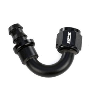 HPS Push-on Hose End to AN Female Fitting [150 Degree] [-12] (Aluminum, Black)