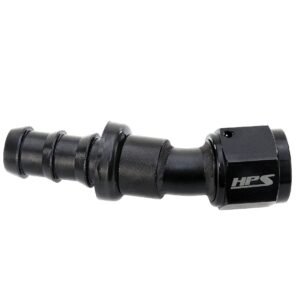 HPS Push-on Hose End to AN Female Fitting [30 Degree] [-8] (Aluminum, Black)
