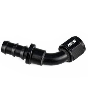 HPS Push-on Hose End to AN Female Fitting [60 Degree] [-6] (Aluminum, Black)
