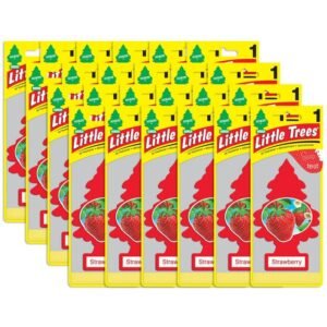 Little Trees Strawberry Air Freshener for Car and Home, 24 pack