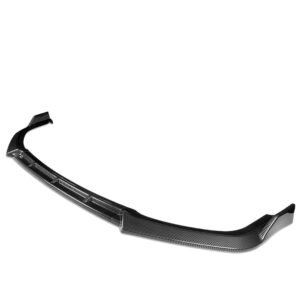 BFC [Carbon Fiber Look Black] 3PC STYLE Front Bumper Lip Wing Diffuser Kit For 17-21 Honda Civic Si (FC1/FC3)