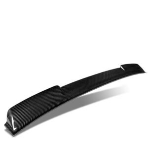 Black Carbon Fiber Rear Window Windshield Spoiler (STP Style) For 17-22 Infiniti Q60 (Coupe V37)