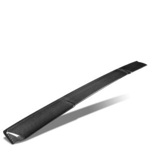 Black Carbon Fiber Rear Window Windshield Spoiler (V Style) For 11-14 Dodge Charger (LD Facelift)