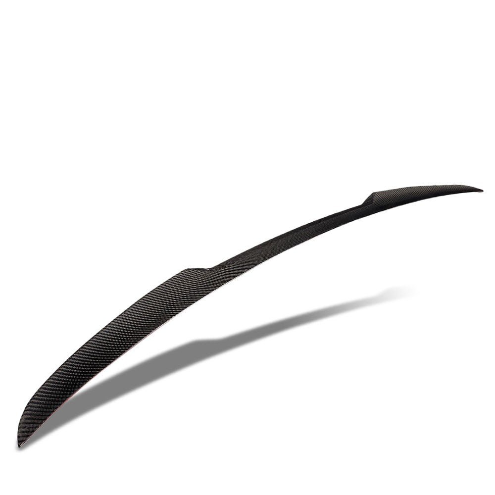 Black Carbon Fiber Rear Trunk Lid Spoiler (Duckbill M-Style) Spoiler For 17+ BMW 5-Series G30 Sedan