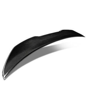 Black Carbon Fiber Rear Trunk Lid Spoiler (PSM Style) Spoiler For 15-20 BMW M4 F82 Coupe