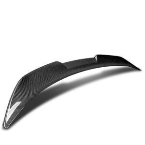 Black Carbon Fiber Rear Trunk Lid Spoiler (V Style) Spoiler For 20+ BMW 4-Series F44 Gran Coupe