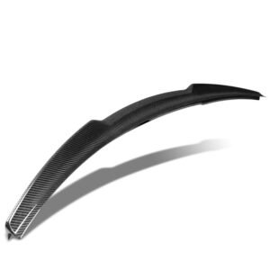 Black Carbon Fiber Rear Trunk Lid Spoiler (V Style) Spoiler For 13-16 Audi A4/A4 Quattro Facelift B8.5 Sedan