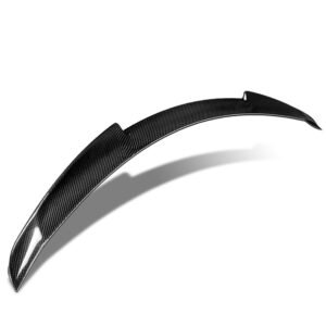 Black Carbon Fiber Rear Trunk Lid Spoiler (V-Style) For 15-20 Acura TLX (UB1 UB2 UB3 UB4 1st Gen)