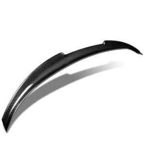 Black Carbon Fiber Rear Trunk Lid Spoiler (V Style) Spoiler For 13-17 Honda Accord CR1-CR7 Sedan