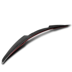 Black Carbon Fiber Rear Trunk Lid Spoiler (V Style) For 14+ Infiniti Q50 (Sedan V37)