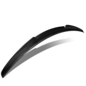 Black Carbon Fiber Rear Trunk Lid Spoiler (V Style) For 14-18 Mazda 3 (BM/BN)