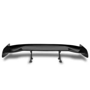 57″ GT Style V2 Black Painted Glossy Adjustable Rake Rear Trunk Spoiler Wing