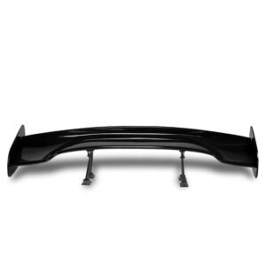 57″ GT Style V3 Black Painted Glossy Adjustable Rake Rear Trunk Spoiler Wing