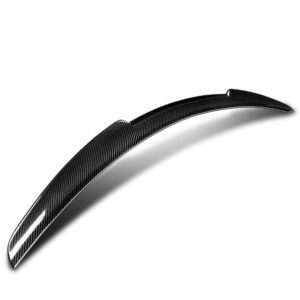 Black Carbon Fiber Rear Trunk Lid Spoiler (V Style) For 13-20 Ford Fusion (2nd Gen)
