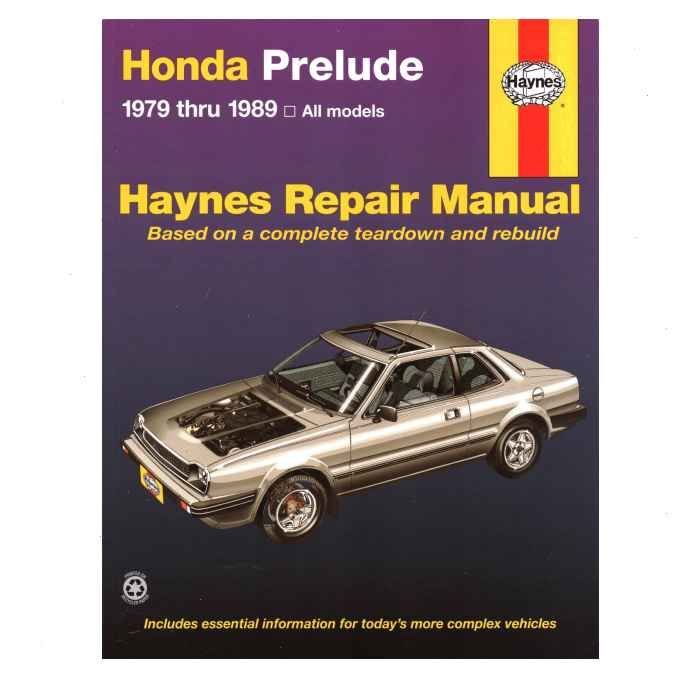 Haynes Repair Manual for 1979-1989 Honda Prelude