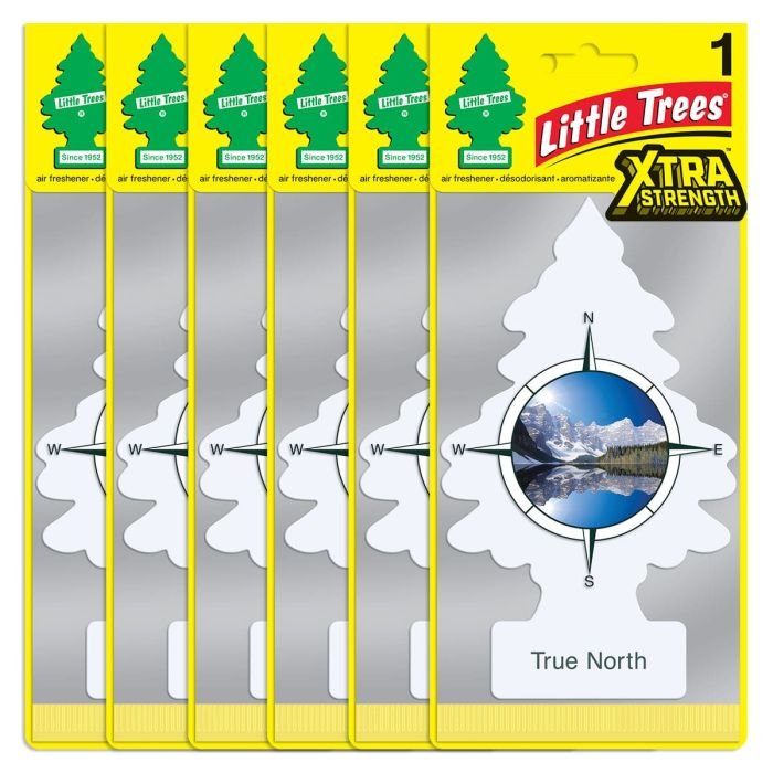 Little Trees X-tra Strength True North Large Air Freshener, 6 pack