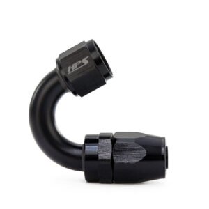 HPS Compression Double Swivel Hose End to AN Female Fitting [150 Degree] [-6] (Aluminum, Black)