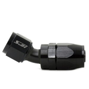 HPS Compression Double Swivel Hose End to AN Female Fitting [30 Degree] [-10] (Aluminum, Black)