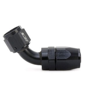 HPS Compression Double Swivel Hose End to AN Female Fitting [60 Degree] [-8] (Aluminum, Black)