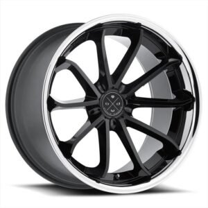 Blaque Diamond BD-23 Gloss Black w/ Chrome Stainless Steel Lip