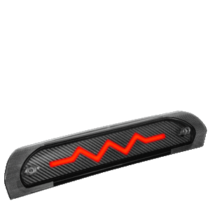 [Sequential Heartbeat LED] Carbon Look/Clear Len Third Brake Light For 02-09 Ram
