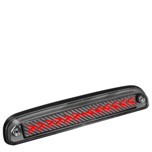 [Sequential Arrow LED] Carbon/Clear Len Third Brake Light For 99-16 Super Duty