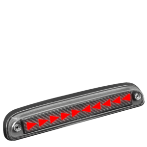 [Sequential Triangle LED] Carbon/Clear Len Third Brake Light For 99-16 SD Truck
