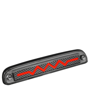 [Sequential Heartbeat LED] Carbon/Clear Len Third Brake Light For 99-16 SD Truck