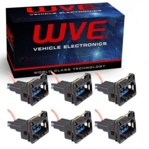 6 pc Wells WVE Ignition Coil Connectors for 1993-1995 Alfa Romeo 164 3.0L V6