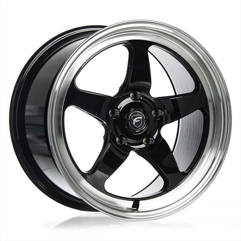 Forgestar D5 DragPack Gloss Black w/ Machined Lip