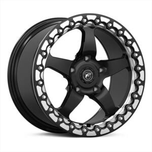 Forgestar D5 DragPack Gloss Black w/ Machined Lip (Beadlock)