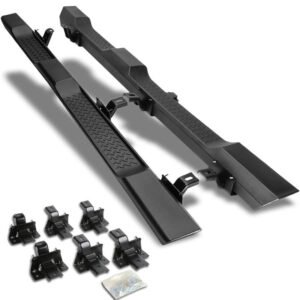 (Factory Style Black) Running Board Nerf Bar For 07-18 Jeep Wrangler 4-Door (JK)