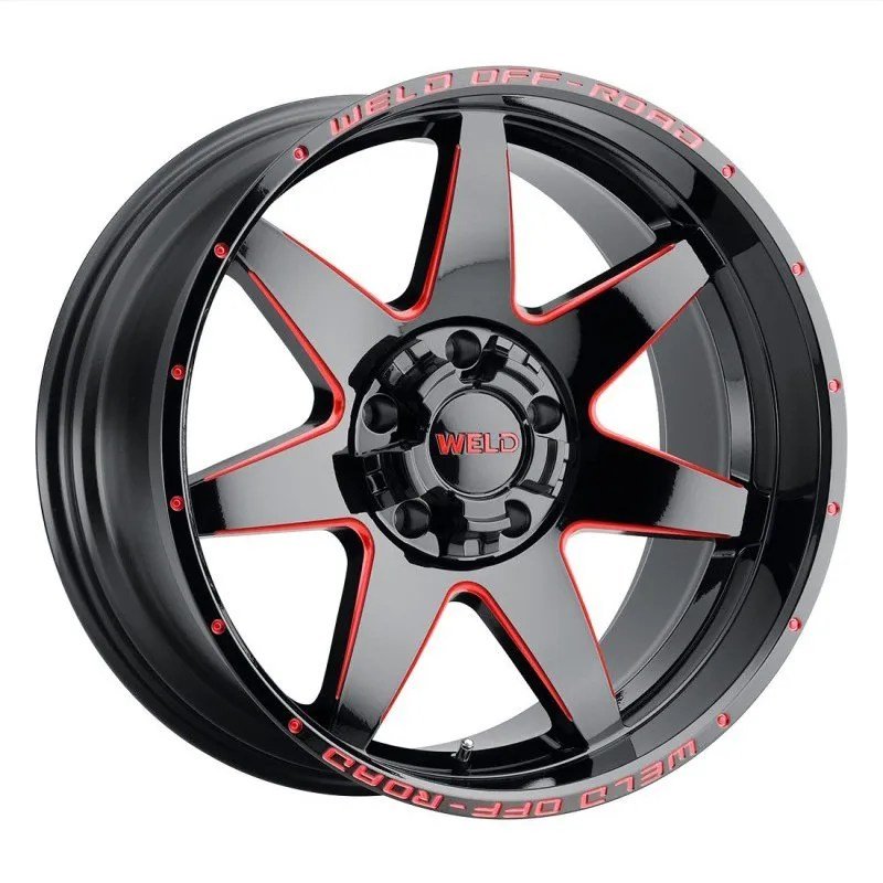 Weld Retaliate Gloss Black Milled Red