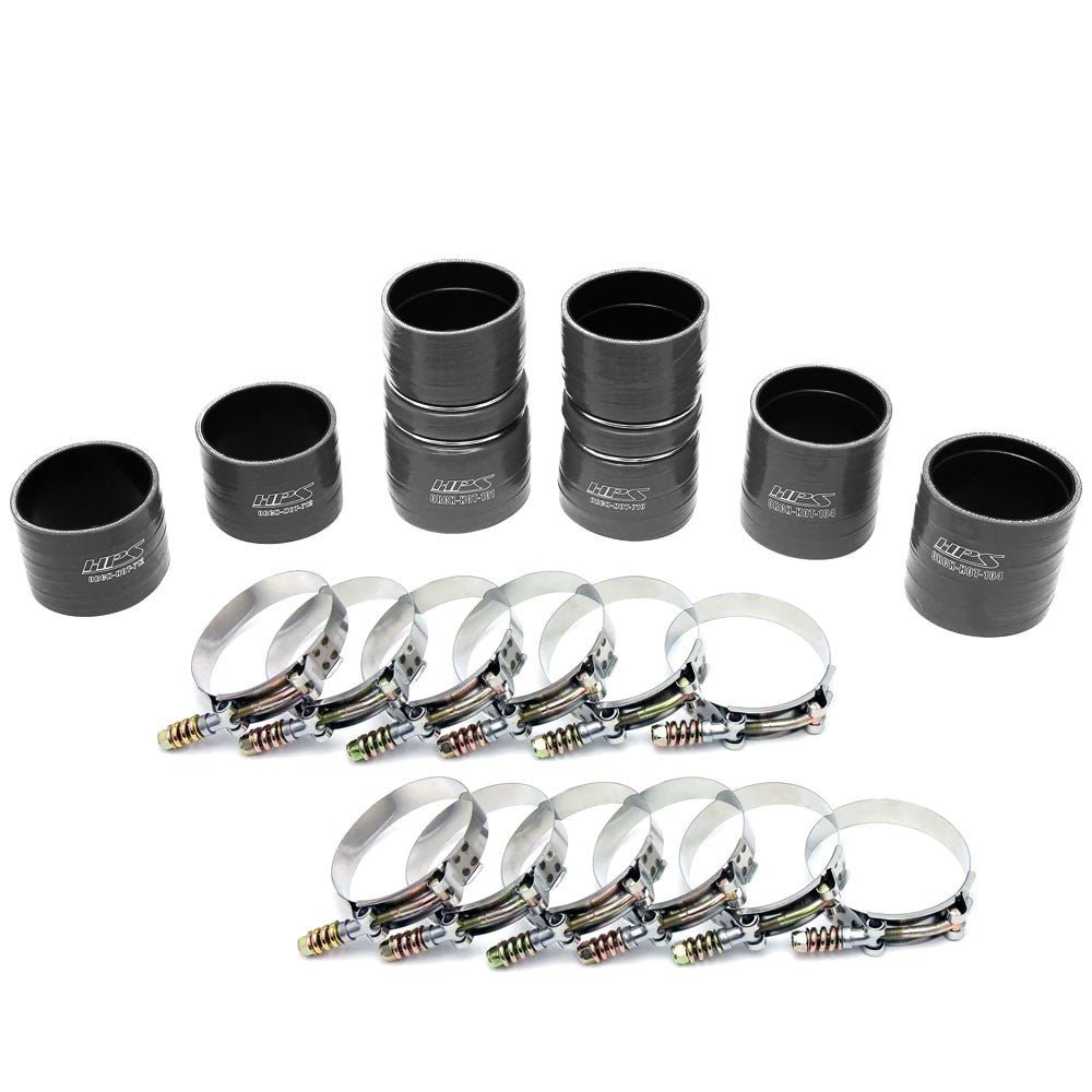 HPS Black 4-Ply Intercooler Hose Kit For 99-03 Ford F250/F350/F450 SD 7.3 Diesel
