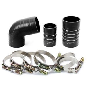 HPS Black 4-Ply Intercooler Hose Kit For 06-10 Silverado Sierra 6.6 Duramax