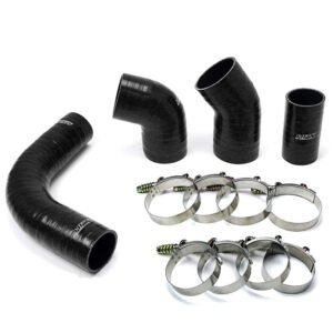 HPS Black 4-Ply Intercooler Hose For 02-04 Silverado Sierra 2500/3500HD 6.6 LB7