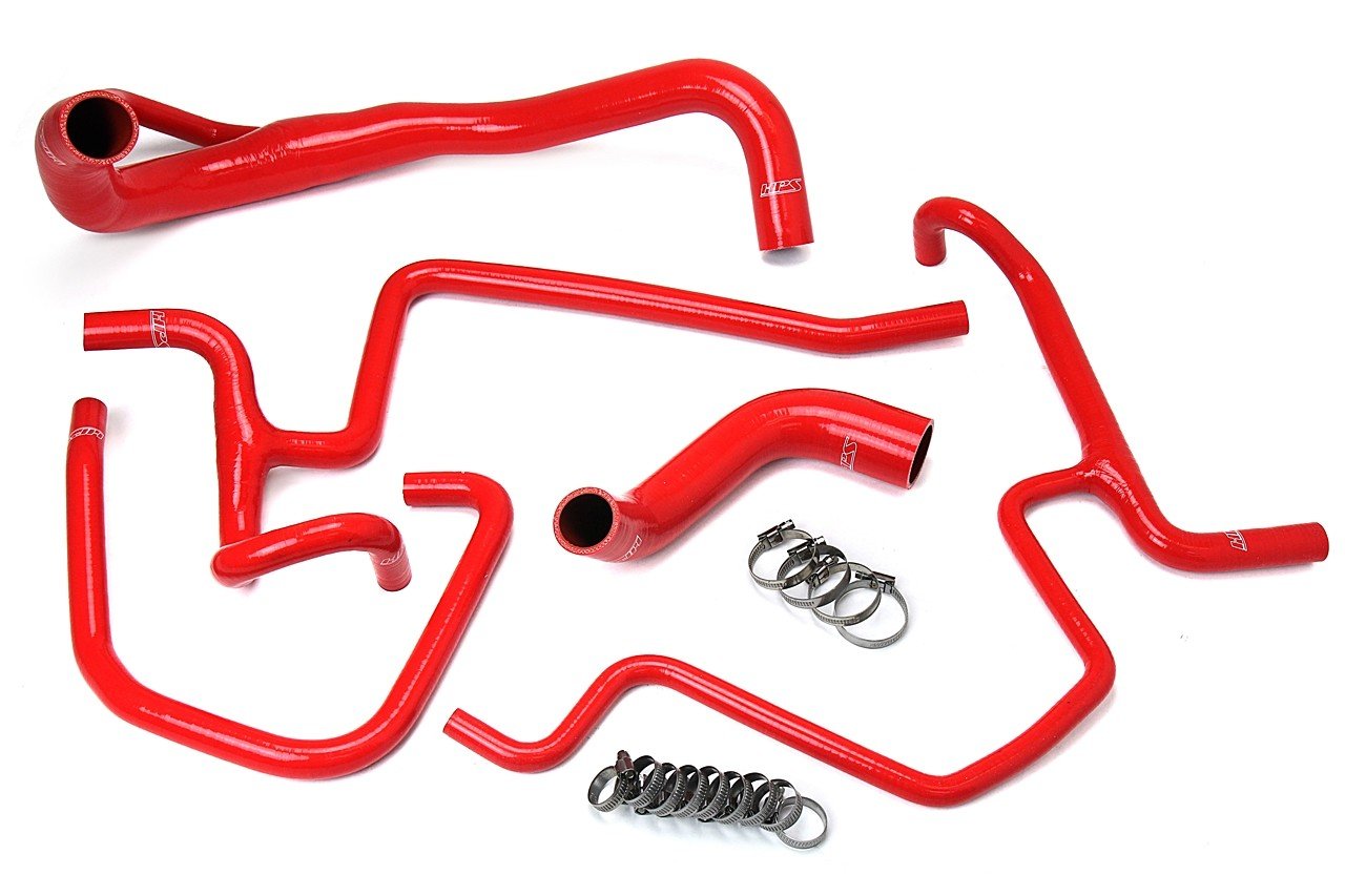 HPS Red Silicone Radiator + Heater Hose Kit For 11-20 Dodge Charger 5.7L V8 Pursuit