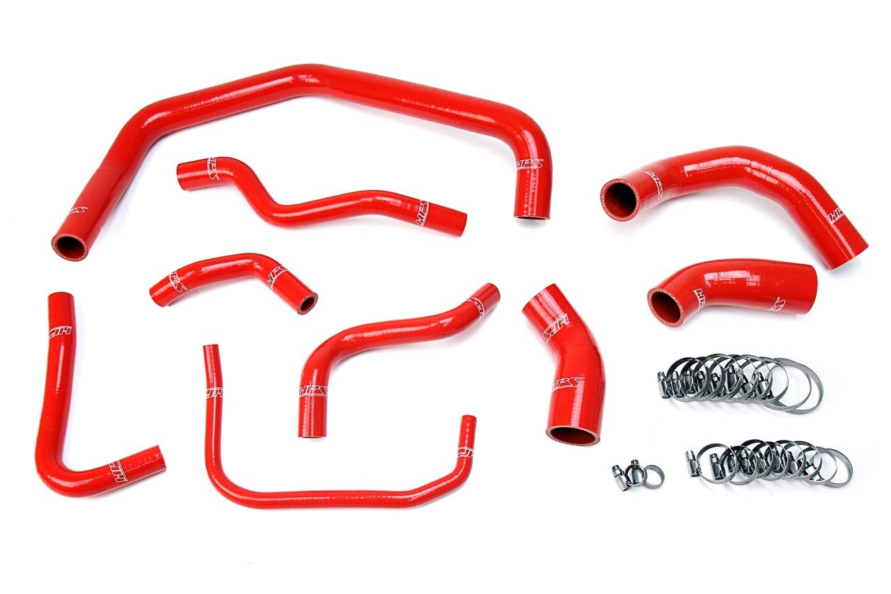 HPS Red Silicone Radiator Hose Kit For 03-04 Ford Mustang SVT Cobra 4.6L V8 Supercharged
