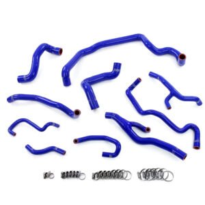 HPS Blue Silicone Radiator, Heater, Water Pump, And Expansion Tank Coolant Hose Kit For 11-15 Cooper 1.6L Turbo N18 AT