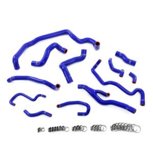 HPS Blue Silicone Radiator, Heater, Water Pump, And Expansion Tank Coolant Hose Kit For 07-10 Cooper 1.6L Turbo N14 AT