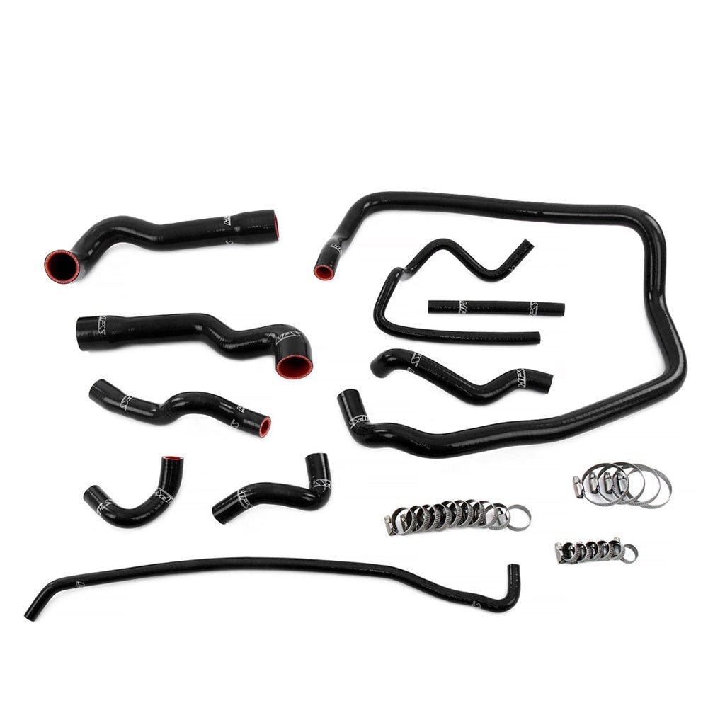 HPS Black Silicone Radiator+Heater+Throttle Body Coolant+Expansion Tank Coolant Hose Kit For 98-99 BMW 323 2.5L/96-99