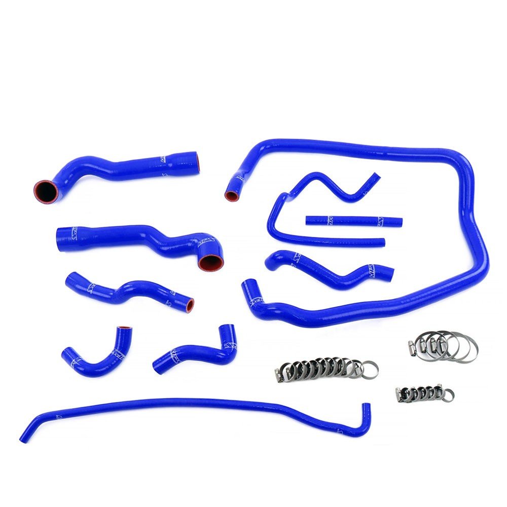 HPS Blue Silicone Radiator+Heater+Throttle Body Coolant+Expansion Tank Coolant Hose Kit For 98-99 BMW 323 2.5L/96-99 B