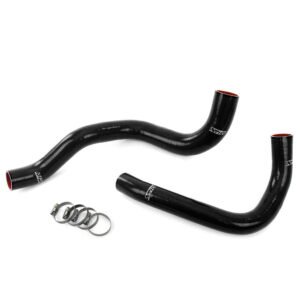HPS Black Silicone w/Coil Insert Radiator Hose Coolant Kit For 99-04 Jeep Grand Cherokee 4.0L I6 (WJ)
