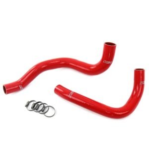 HPS Red Silicone w/Coil Insert Radiator Hose Coolant Kit For 99-04 Jeep Grand Cherokee 4.0L I6 (WJ)