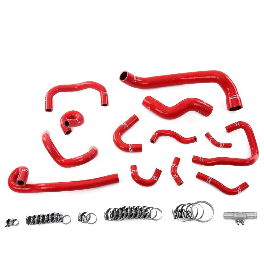 HPS Red Silicone Radiator+Heater+Ancillary Hose Kit For 95-98 Nissan Skyline GTR R33 RB26DETT