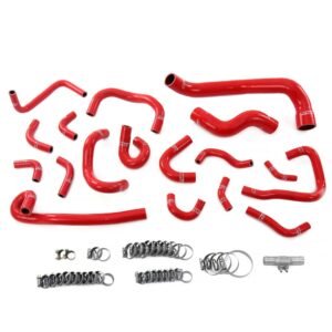 HPS Red Silicone Radiator+Heater+Ancillary+Breather Hose Kit For 95-98 Nissan Skyline GTR R33 RB26DETT