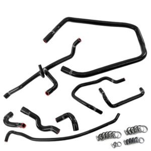 HPS Black Silicone Heater+Throttle Body Coolant+Expansion Tank Coolant Hose Kit For 92-95 BMW 325i 325is 2.5L M50 E36
