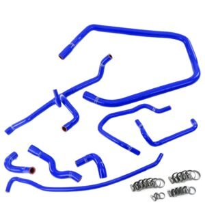 HPS Blue Silicone Heater+Throttle Body Coolant+Expansion Tank Coolant Hose Kit For 92-95 BMW 325i 325is 2.5L M50 E36
